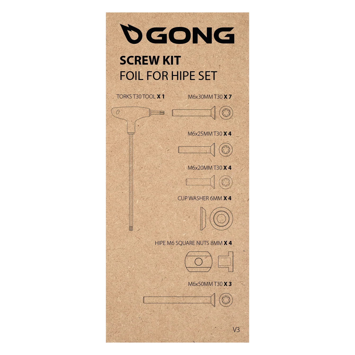GONG | Kit Vis Complet Foil HIPE V3