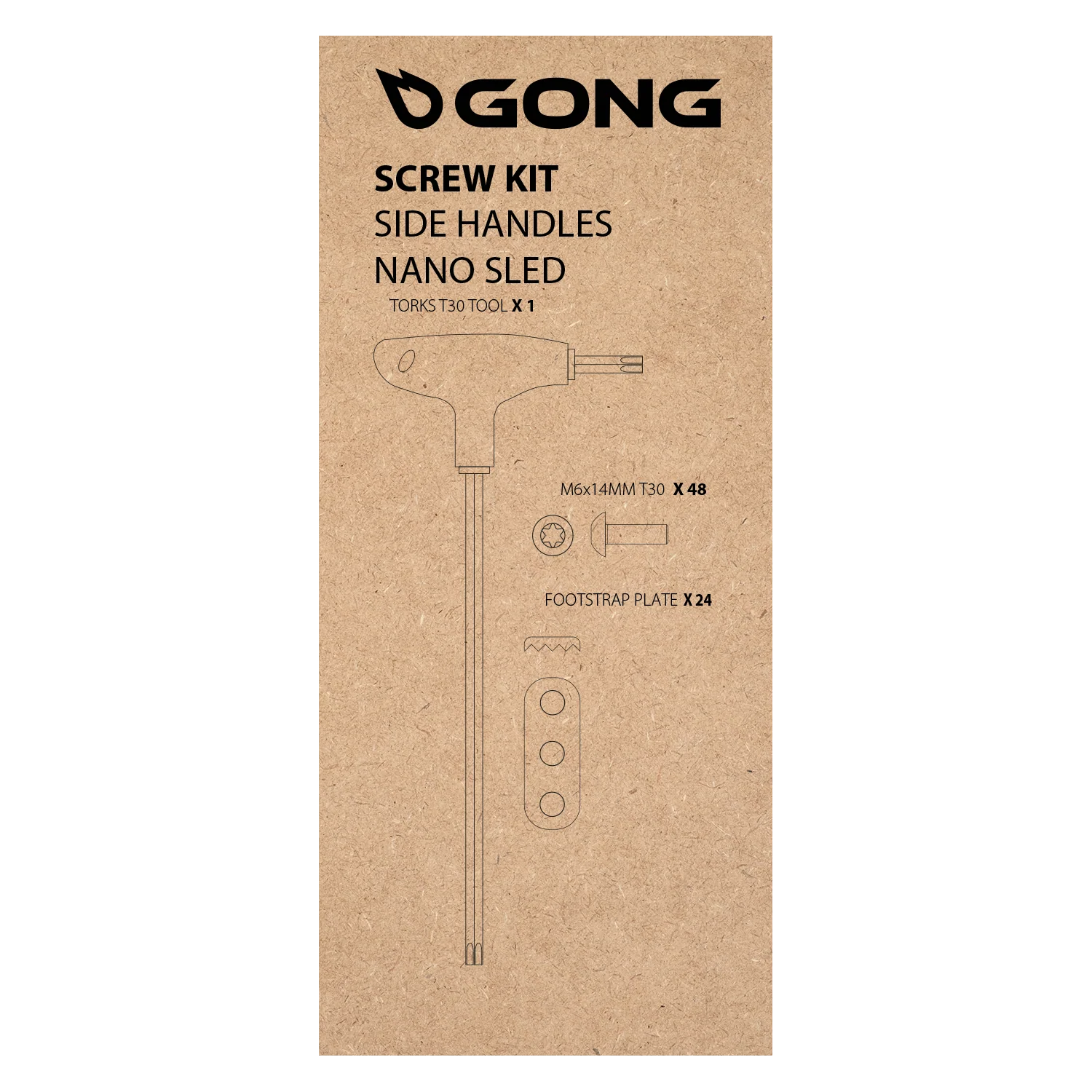 GONG | Kit complet de poignées à vis pour Nano Sled