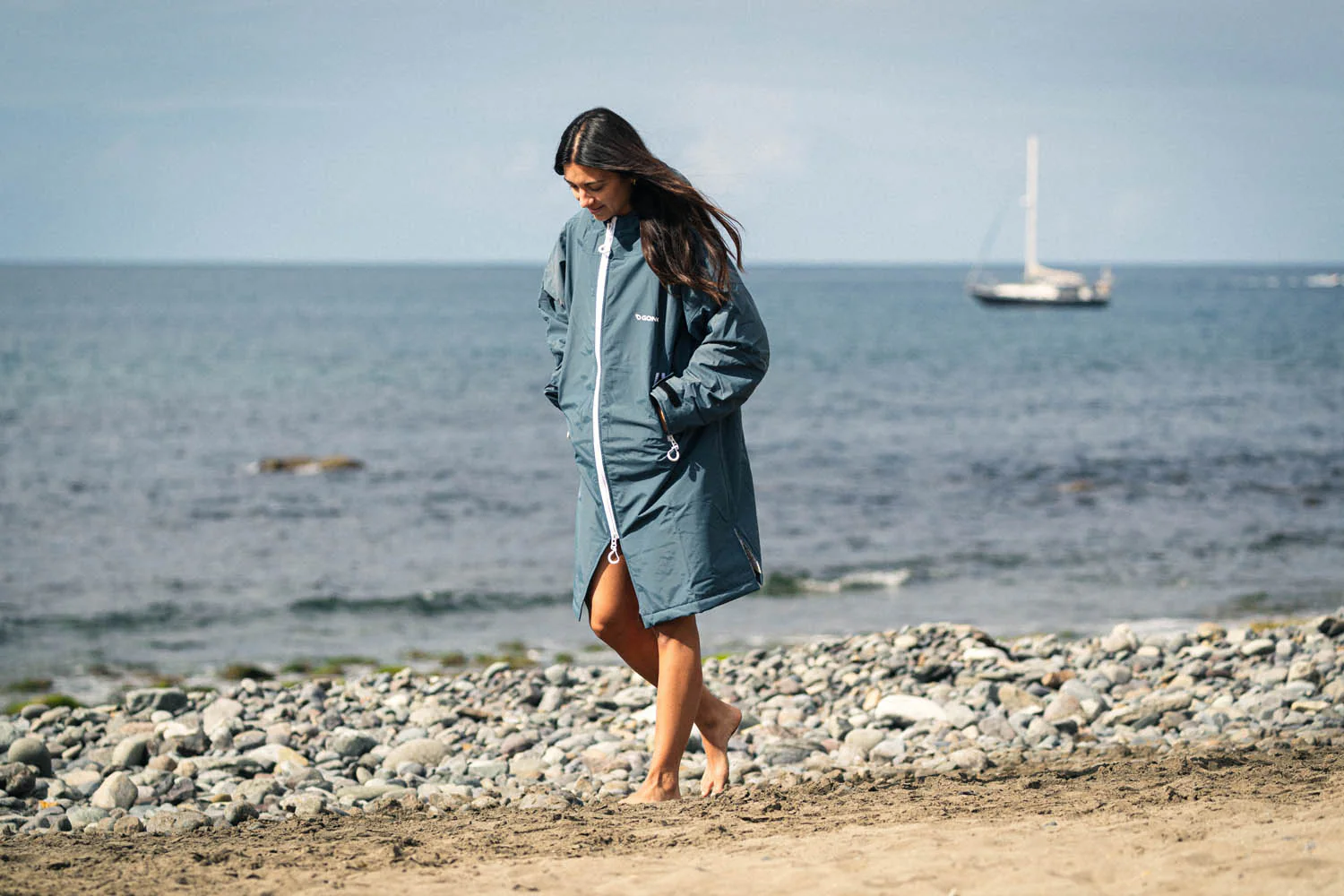 GONG | Poncho Dryfleece Imperméable Bleu - Image 13