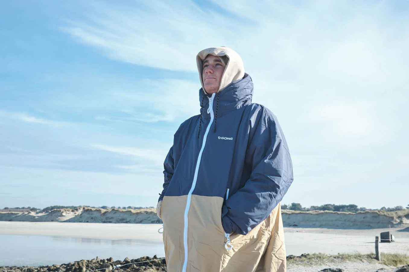 GONG | Poncho Dryfleece Imperméable Bleu - Image 15