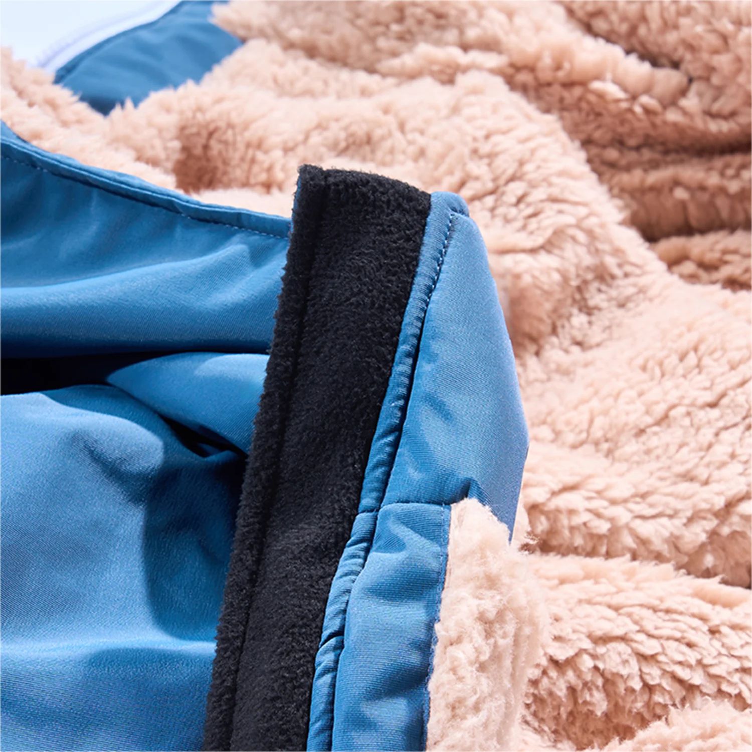 GONG | Poncho Dryfleece Imperméable Sable / Bleu - Image 5